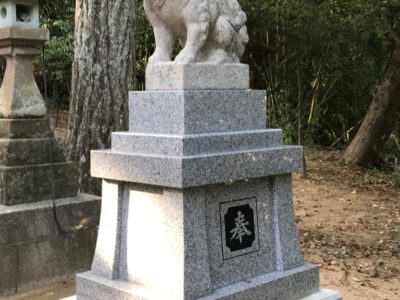 狛犬の台座石設置工事